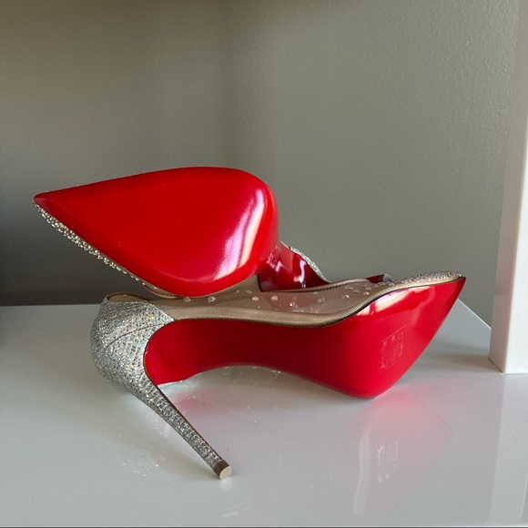 Christian Louboutin Follies Strass Pointed Toe Pump NWOT nerver worn Bridal Glam - Picture 11 of 13